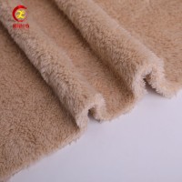 Fleece fabric plush long hair women suit fabric stock